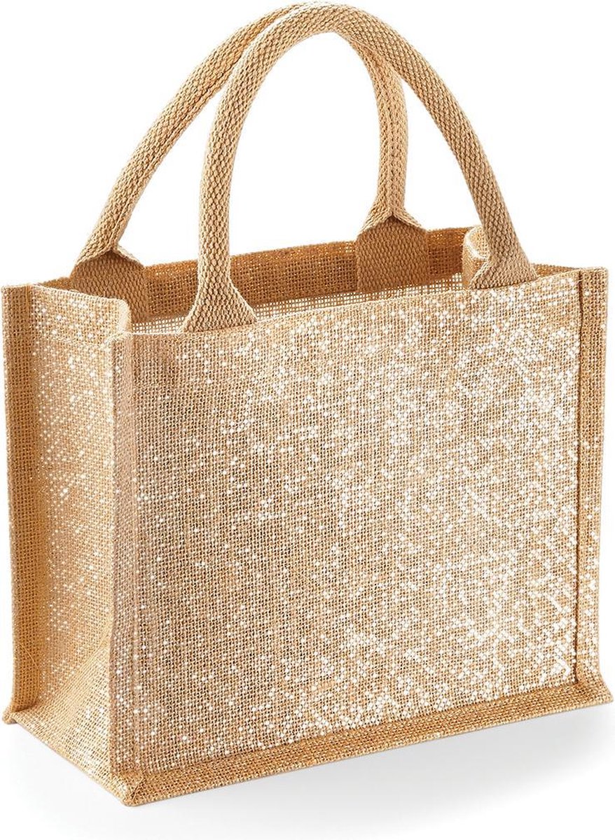 Shimmer jute mini gift bag