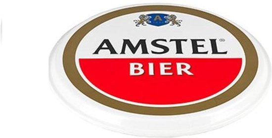 Amstel Dienblad 42cm Wandbord Retro Vintage Wand Bord Muur Kamer Decoratie Metaal Emaille Reclame Wandborden Tekst Mancave Metalen Bord Kroeg Bar Cafe