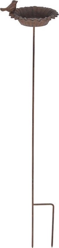 Esschert Design FB301 Zonnebloem Op Pin - Drinkschaal - Bruin - 13,7 x 13,7 x 76,5 cm