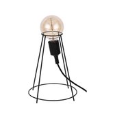 Tafellamp - Lamp hoogte 26 cm - Lampkap Ø 13,5 cm - Kleur zwart