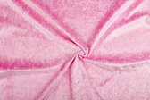 Velours de panne stof - Roze - 10 meter