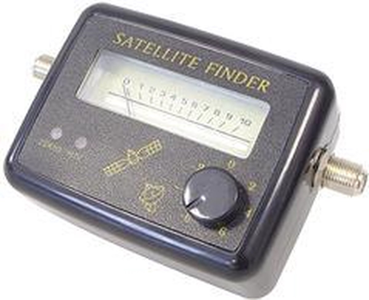 Satfinder Met Analoog Display - Satellietzoeker - Satellite Antenne Finder - Met Dempingsregelaar & Achtergrondverlichting - AA Commerce