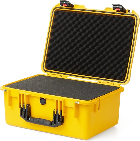 Navaris Wasserdichter Kamerakoffer mit Würfelschaum - 23,5 x 19 x 11,2cm - Universal Outdoor Kamera Case - Aufbewahrungsbox Schutzkoffer mit Design