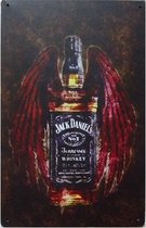 Wandbord Vintage Jack Daniels Wings Retro Mancave Wand Decoratie Emaille Reclame Bord Jack Daniels Grappig 20 x 30 cm