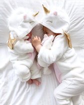 Budino Baby Pyjama Romper Onesie Unicorn Dier - Roze - 3 mnd
