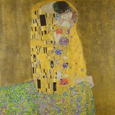 Canvas Schilderij * Gustav Klimt - De Kus * -Symbolisch - Goud-Kleur - 60 x 60 cm