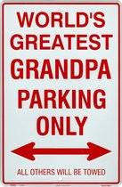 Wandbord - Grandpa Parking Only