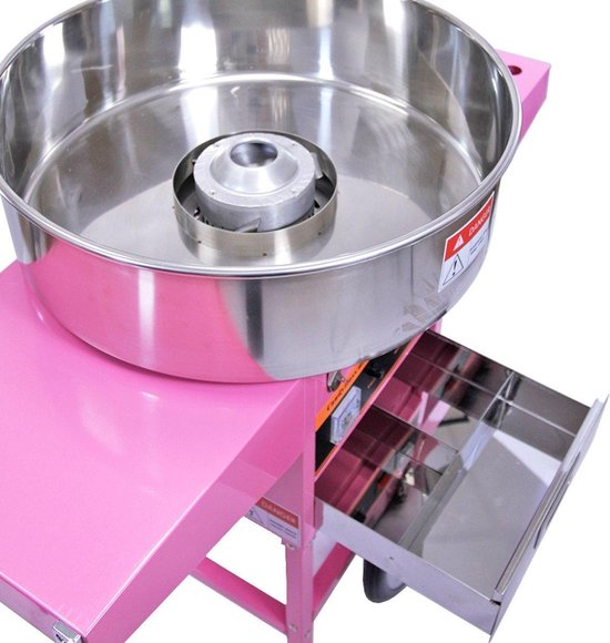 Bol Com Professionele Rvs Suikerspinmachine Roze Met Kap Met Roestvrijstalen Suikerschep