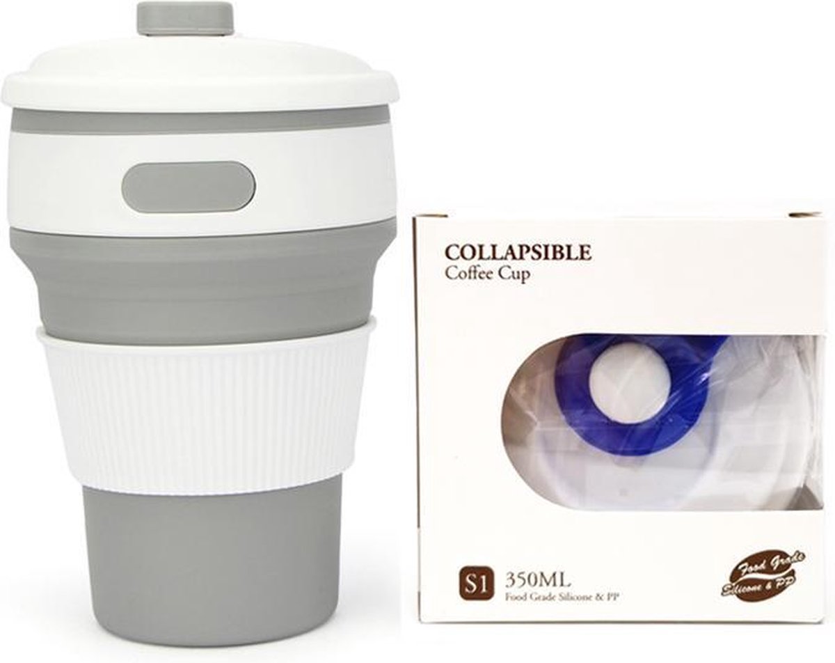 Koffiebeker to go - Inklapbare beker - Duurzame beker - 100% BPA vrij -  Opvouwbaar -... | bol.com