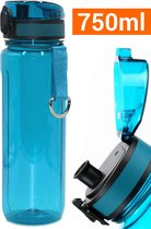 Bouteille d'eau réutilisable | 750 ml Turquoise Bleu clair | Bouteille potable allant au lave-vaisselle | King Mungo KMDF016