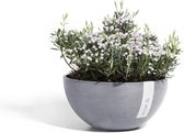 Ecopots Brussels 30 - Blue Grey - Ø30 x H14,8 cm - Ronde blauwgrijze bloempot / plantenpot