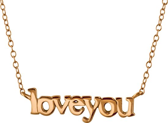 Montebello Ketting Celcia - 316L Staal Rosé - LoveYou - 21x5mm - 45cm