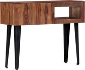 Sidetable Bruin hout (Incl LW Anti kras vilt) / woonkamer tafel/ slaapkamer tafel / salontafel / wandtafel / Decoratietafel