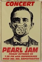 Concertbord - Pearl Jam Concert -20x30cm