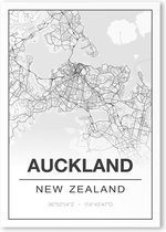 Poster/plattegrond AUCKLAND - A4