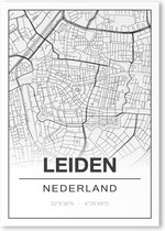 Poster/plattegrond CENTRUMLEIDEN - 30x40cm