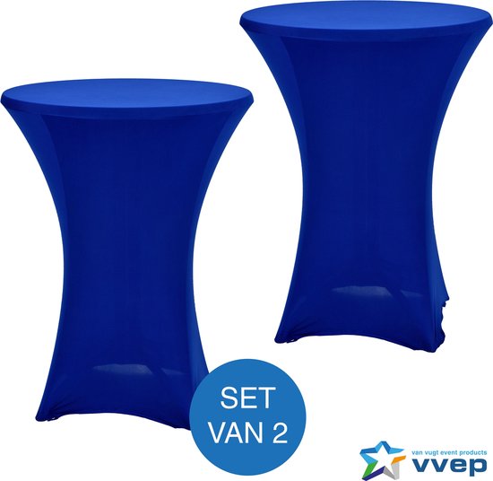 Ensemble de 2 jupes de table de bar bleues