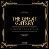 Boekomslag voor The Great Gatsby van Kendrick Houston, met een art deco gouden kader.