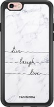 iPhone 6/6s hoesje glass - Live, laugh, love | Apple iPhone 6/6s case | Hardcase backcover zwart