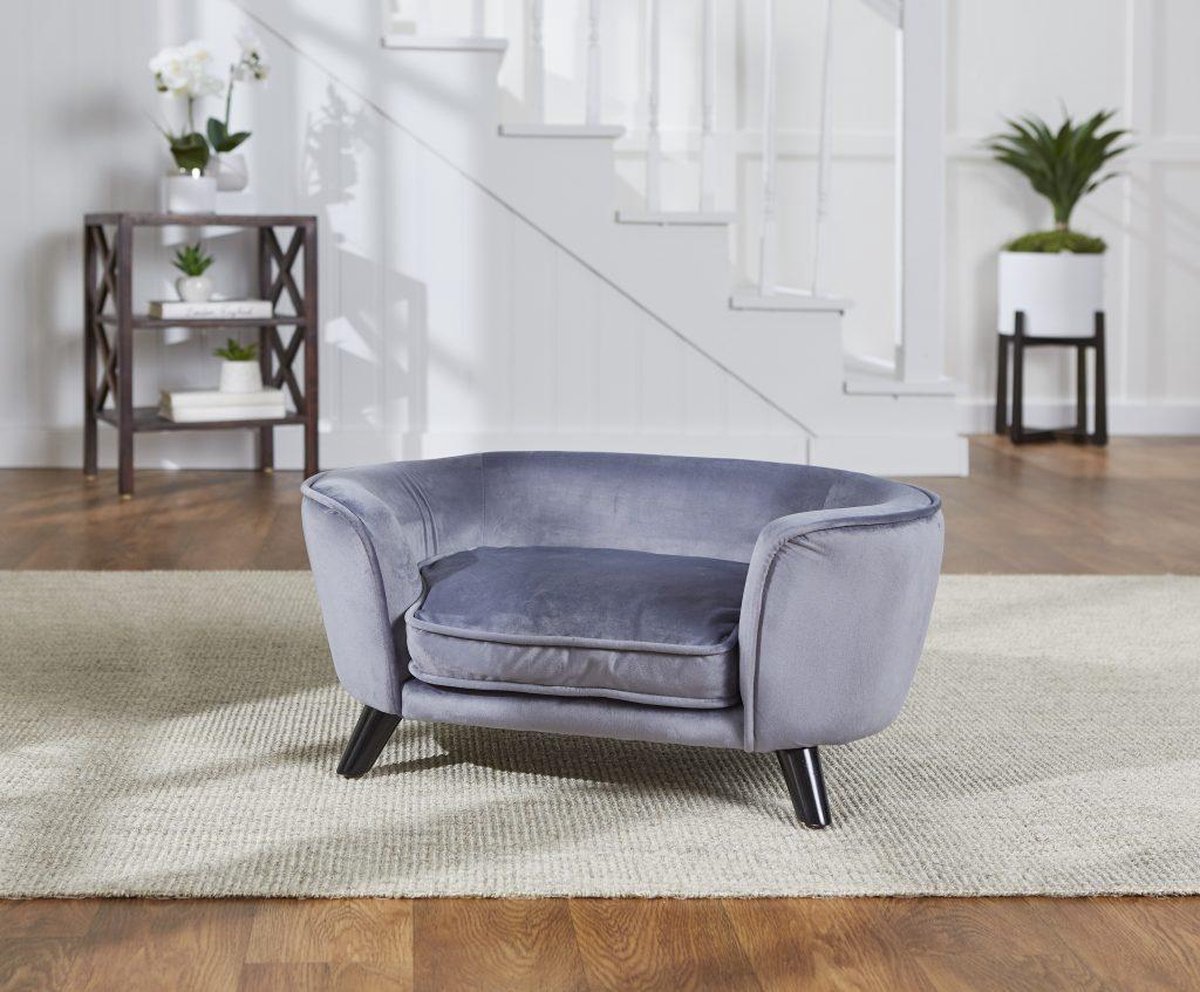 Enchanted Home Pet Sofa Romy Pewter 67,5x40,5x30,5 cm Luxe Design