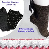 4-Stuks Leuke Sokjes voor Feestdagen in 4-Varianten