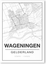 Poster/plattegrond WAGENINGEN - 30x40cm
