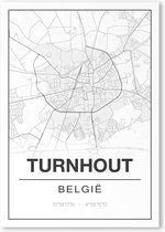 Poster/plattegrond TURNHOUT - 30x40cm