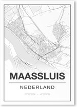 Poster/plattegrond MAASSLUIS - 30x40cm