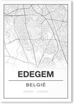 Poster/plattegrond EDEGEM - 30x40cm