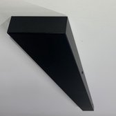 Plafondkap - plafondbalk zwart 120 x 8,5cm - zonder gaten met trekontlasters