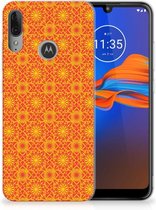 GSM Hoesje Motorola Moto E6 Plus TPU bumper Batik Orange