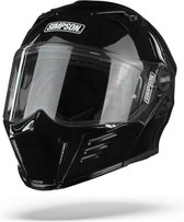 Simpson Darksome Zwart Metal Systeemhelm - Motorhelm - Maat S