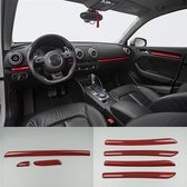 Dashboard Deurlijsten Interieurlijsten Lijsten Geschikt Voor Audi A3 S3 RS3 Sportback Limousine 8V ROOD! Carbon Style
