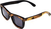 5one®  Bamboo Vintage Grey - houten zonnebril wayfarer model - Grijs