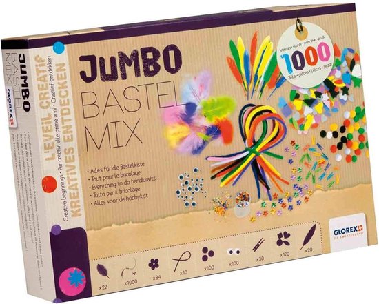 weten Super goed verwijderen XXL knutsel accessoires mix 'Jumbo', 1000-delig! | bol.com