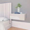 vidaXL Nachtkastje zwevend 40x30x15 cm spaanplaat hoogglans wit vidaXL Nachtkastje zwevend 40x30x15 cm spaanplaat hoogglans wit