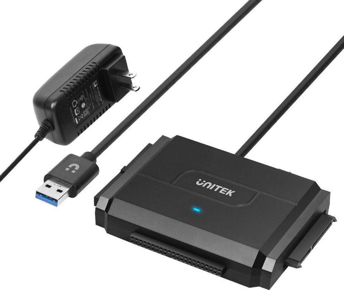 UNITEK Y-3324 basisstation voor opslagstations USB 3.2 Gen 1 (3.1 Gen 1) Type-A Zwart