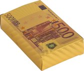 Peng Yo - Speelkaarten Plastic  - Goud 500 euro biljet - Speelkaarten Kinderen