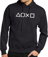 Hoodie sweater | gamer | controller symbols | maat XL