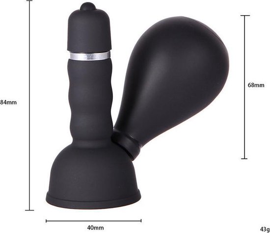Eroticnoir - Luxe tepel Vibrator - Tepel speeltjes - Tepel klemmen - Mannen & Vrouwen - Set van 2 - Zwart