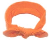 Haarband - Tieners - Pubers - Meiden - Vrouwen - Strik - Effen - Bunny - Oranje