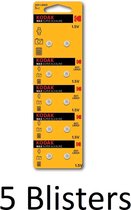 50 Stuks (5 Blisters a 10 st) Kodak Alkaline AG1 1,5v