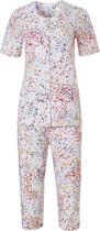 Doorknoop dames pyjama driekwart broek