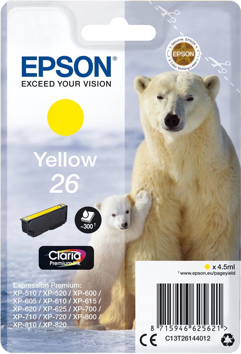 Epson 26 - Inktcartridge / Geel