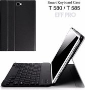 Smart keyboard Case voor Samsung Galaxy Tab A 10.1 inch (T580 - T585) Zwart - Magnetically Detachable - Wireless Bluetooth Keyboard hoesje met toetsenbord -  Eff Pro