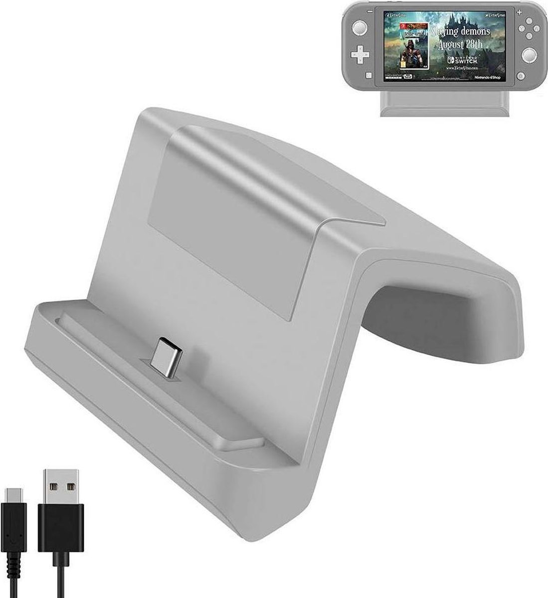 Nintendo Switch Docking Station Grijs Inclusief Usb C Kabel Oplaad Standaard Bol Com