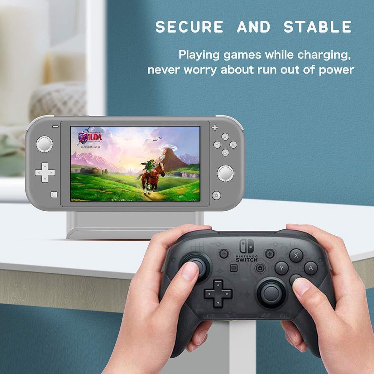 Bol Com Nintendo Switch Docking Station Grijs Inclusief Usb C Kabel Oplaad Standaard