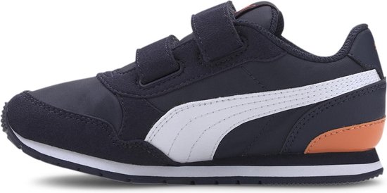 Puma Sneakers - Maat 33 - Unisex - navy/wit/oranje Puma Sneakers - Maat 33 - Unisex - navy/wit/oranje