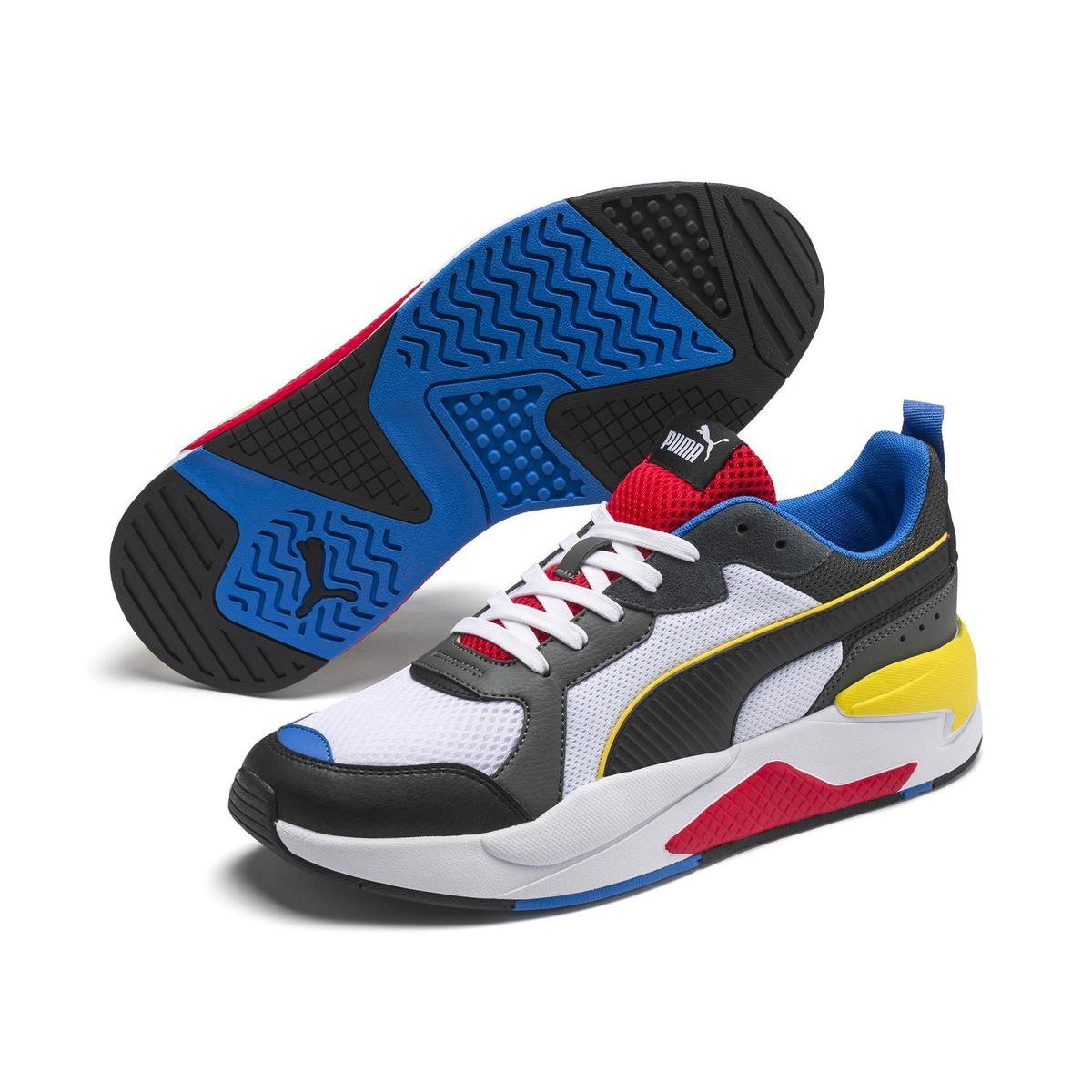 Sneakers Maat 42.5 - Unisex - zwart/wit/rood/blauw/geel | bol.com