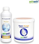 winwinCLEAN Bad & sanitair reiniger 500ml + Super Orange WC-Reinigingsschuim